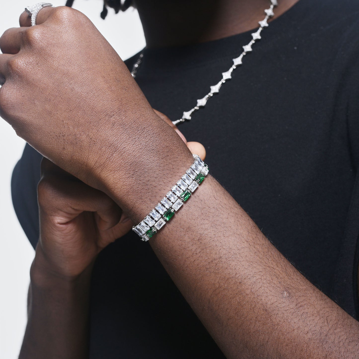 PAVE BAGUETTE DIAMOND TENNIS BRACELET
