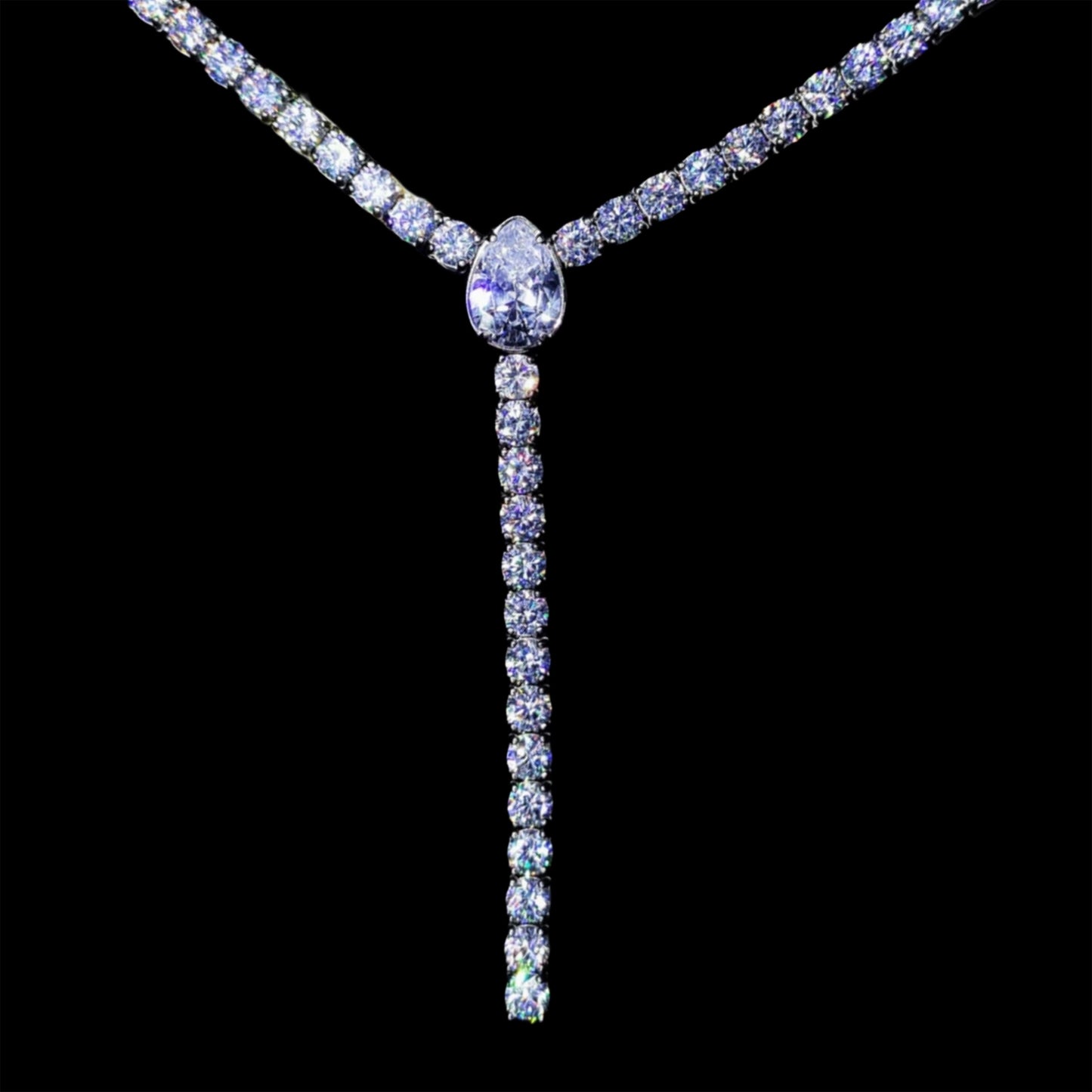 WHITE GOLD TENNIS CHAIN ROSARY
