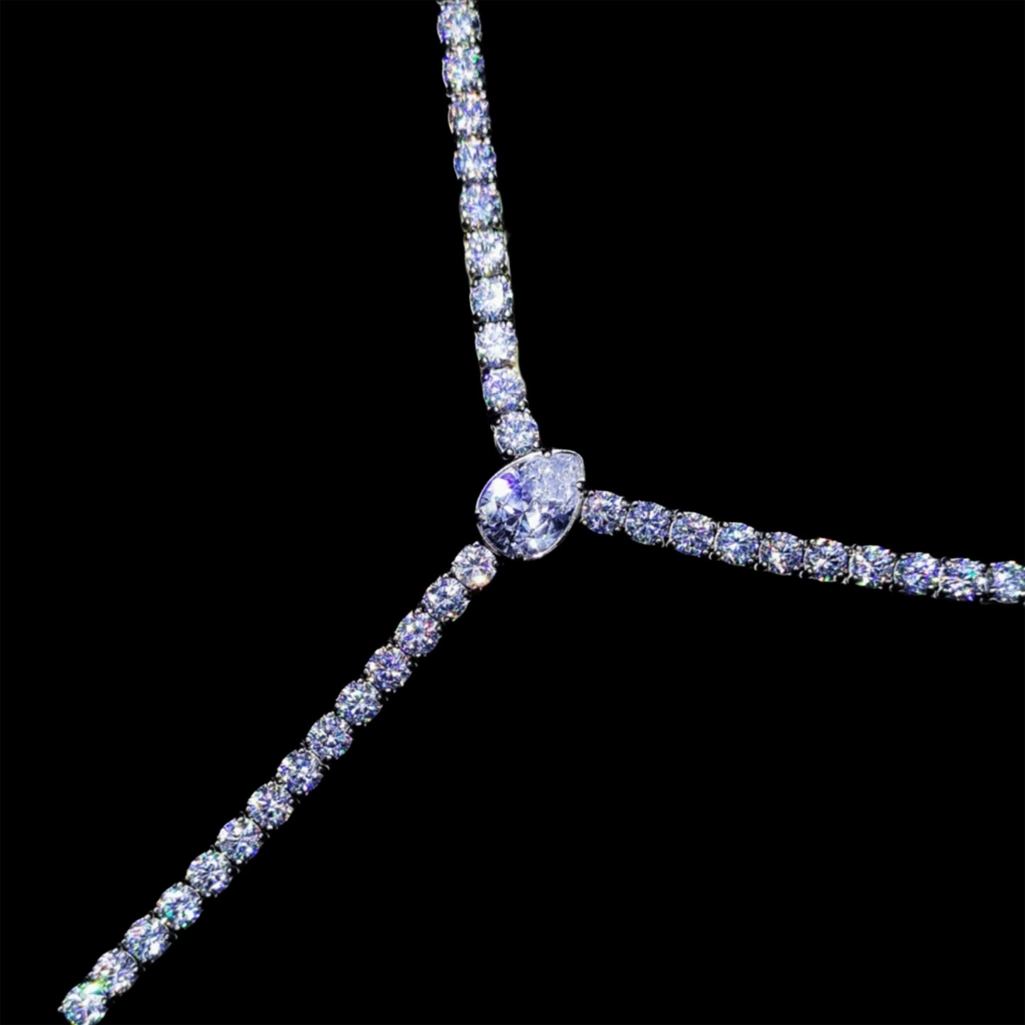 WHITE GOLD TENNIS CHAIN ROSARY