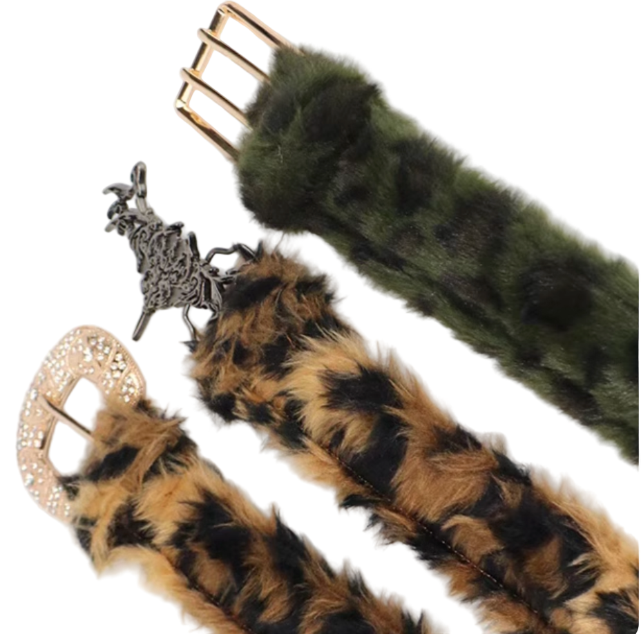 LEOPARD PLUSH BELT