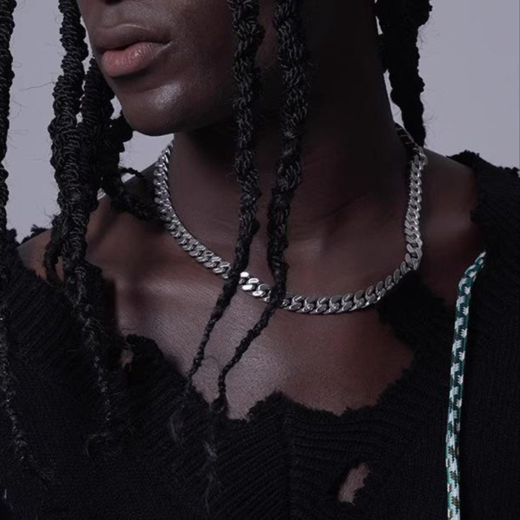 "HOLY" ENGRAVED CUBAN NECKLACE