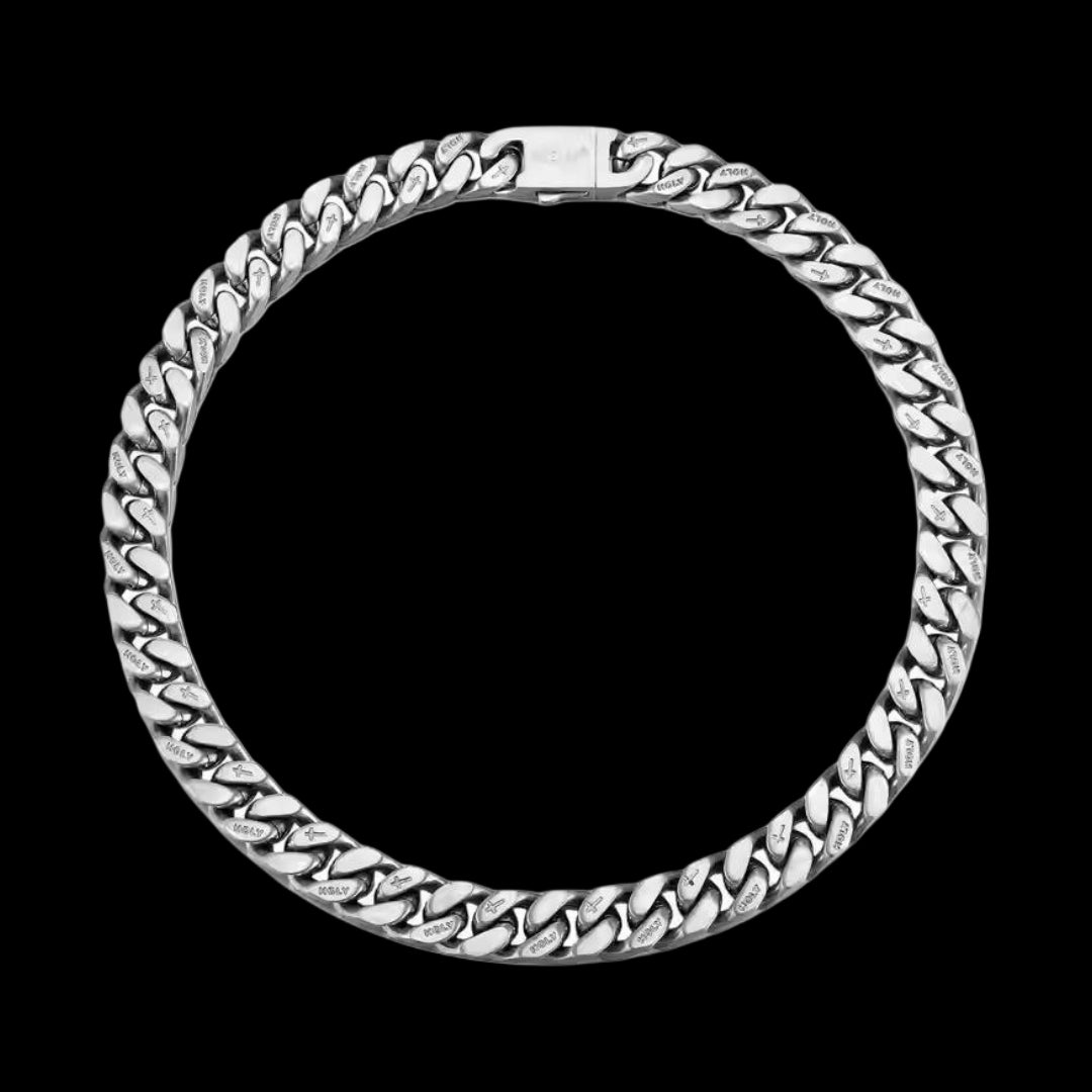 "HOLY" ENGRAVED CUBAN NECKLACE
