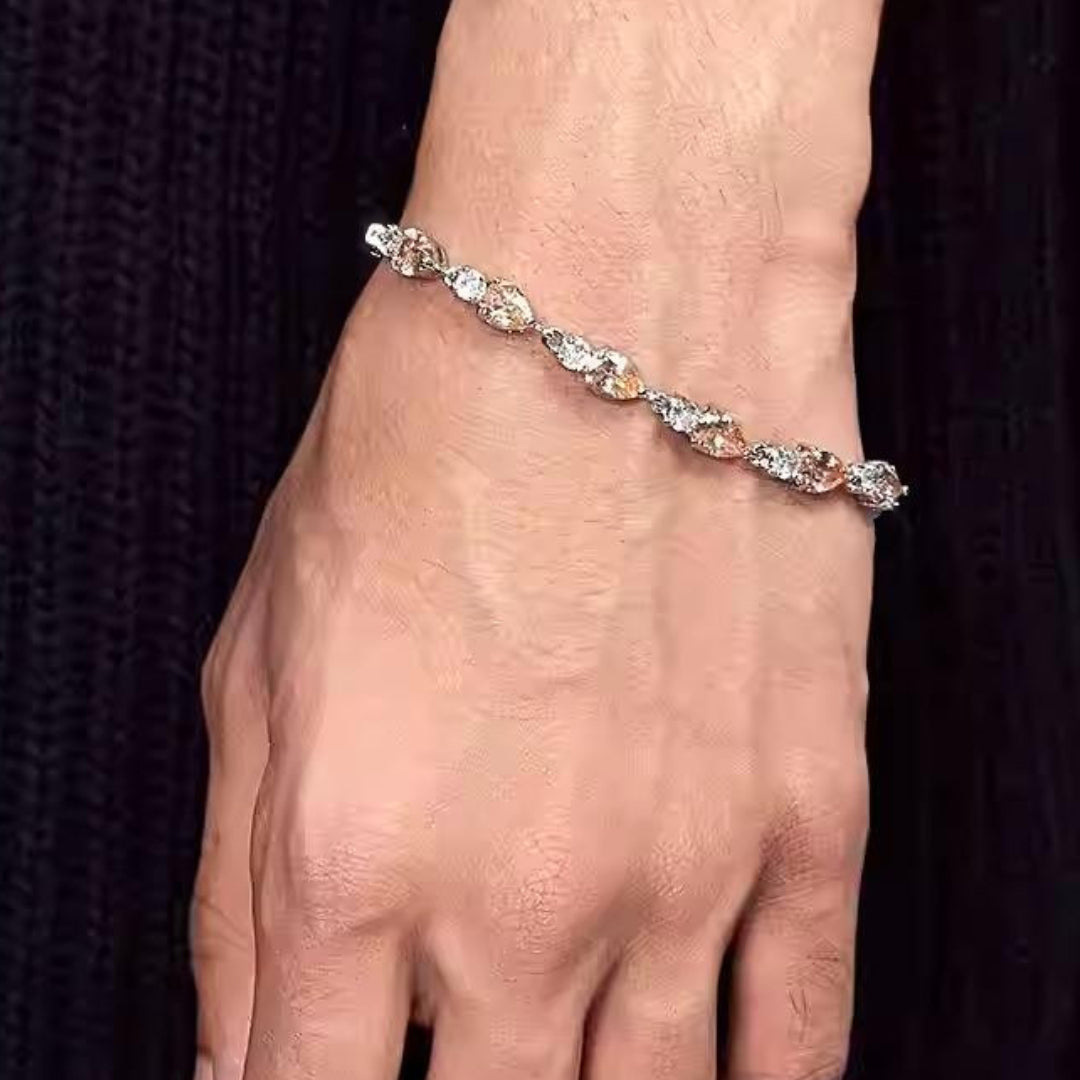 PEAR-CUT TENNIS BRACELET