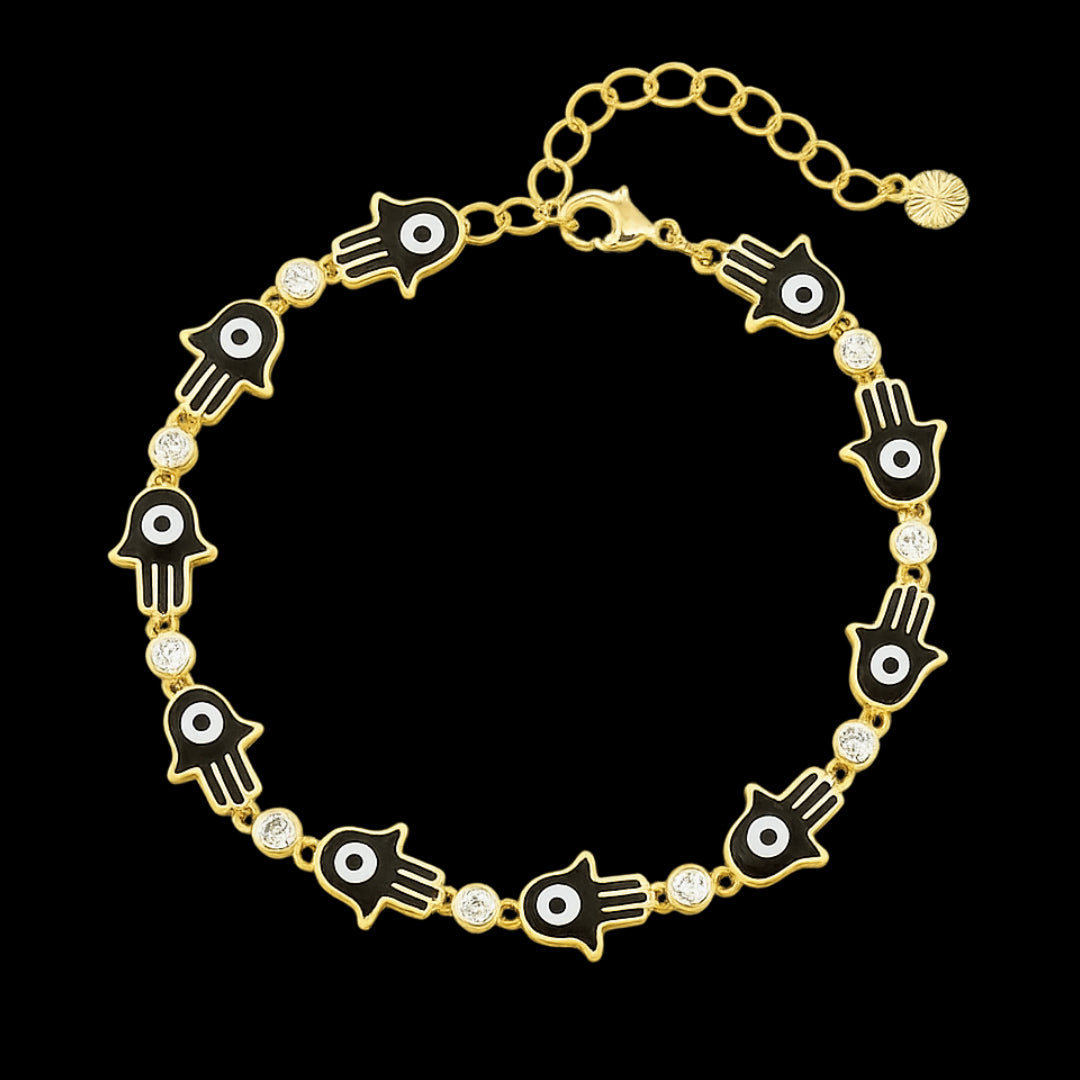 EVIL EYE HAMSA GOLD BRACELET