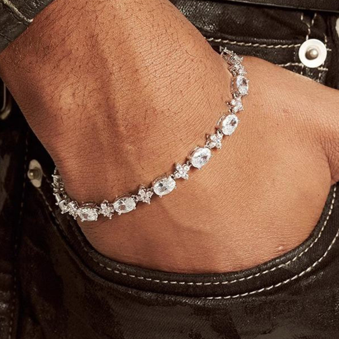 "EXILE" OVAL-CUT SPIKED BRACELET
