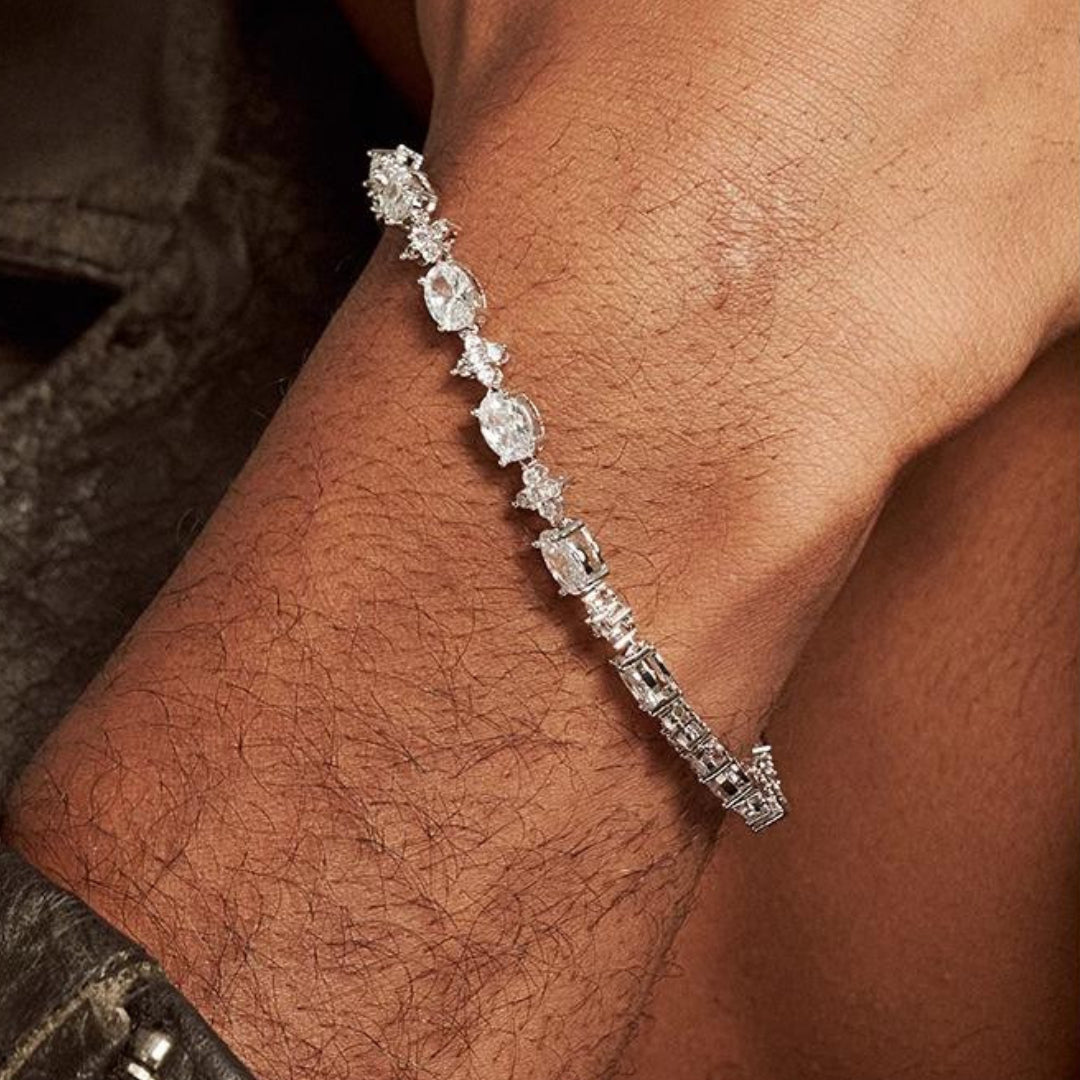 "EXILE" OVAL-CUT SPIKED BRACELET
