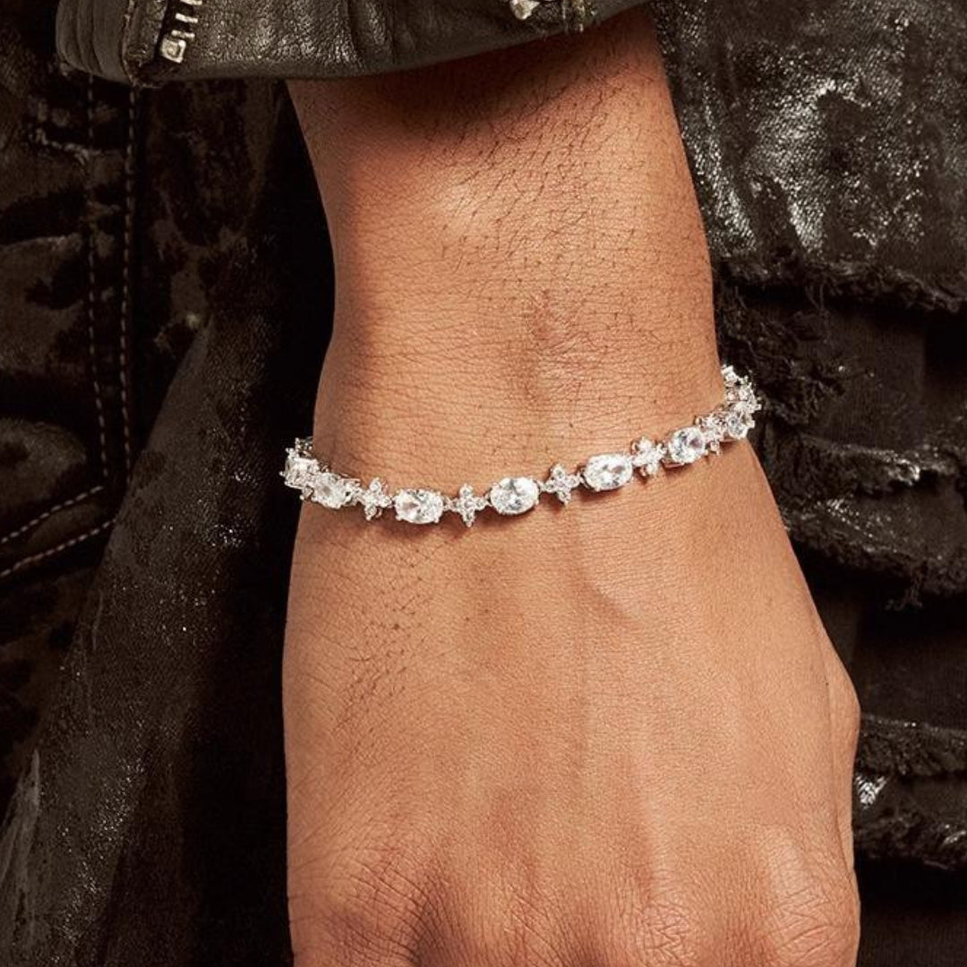 "EXILE" OVAL-CUT SPIKED BRACELET
