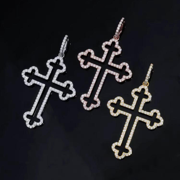 MOISSANITE "HALLOWED" CROSS NECKLACE