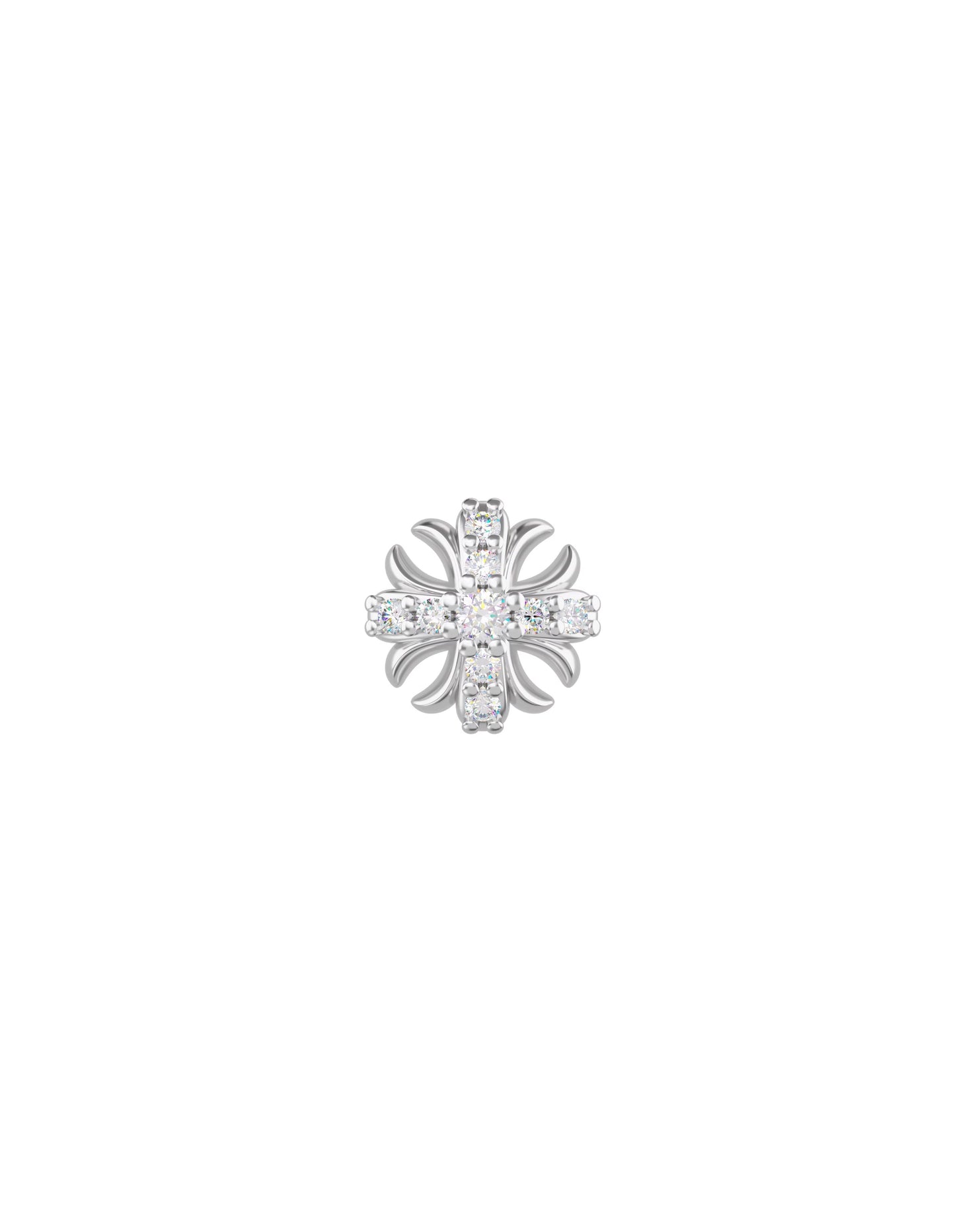 MOISSANITE "IRIS" CROSS EARRINGS