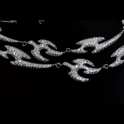 WHITE GOLD TRIBAL CHAIN