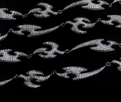 WHITE GOLD TRIBAL CHAIN