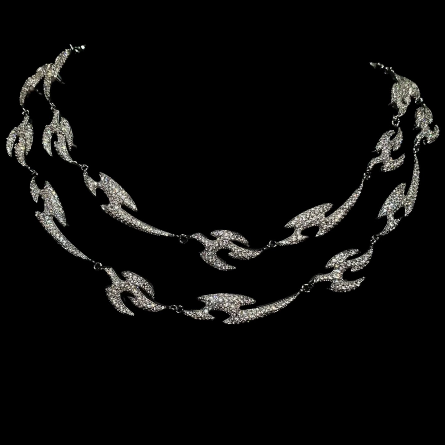 WHITE GOLD TRIBAL CHAIN