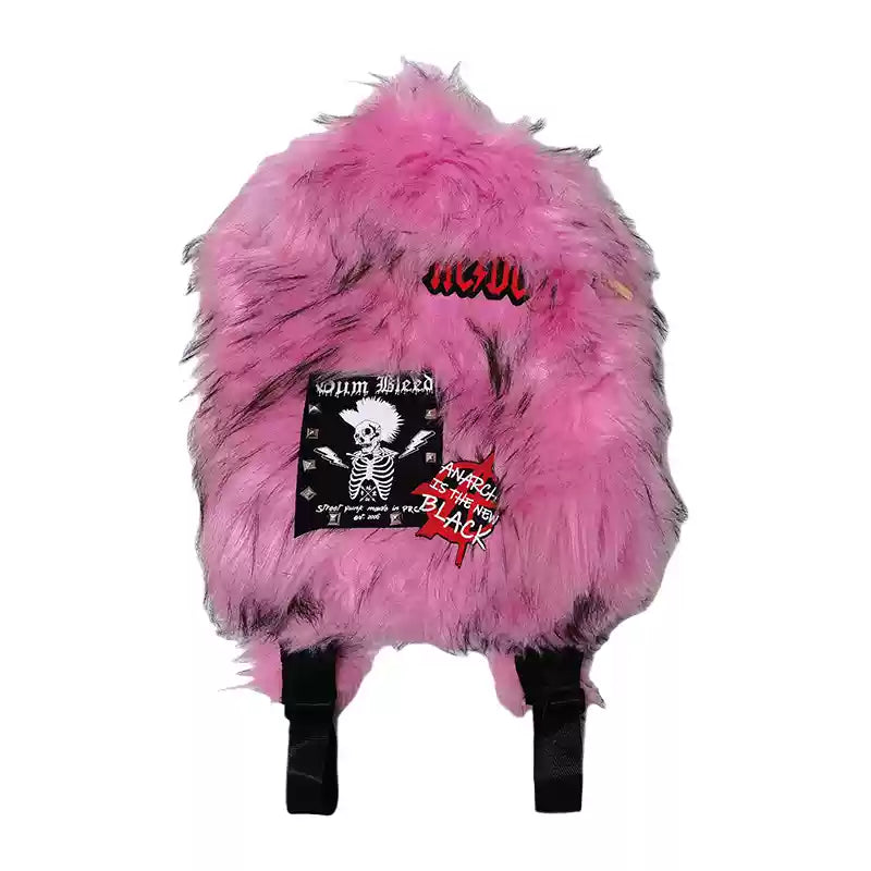 PLUSH FUR BACKPACKS