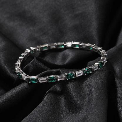 "EMERALD" BAGUETTE-CUT TENNIS BRACELET