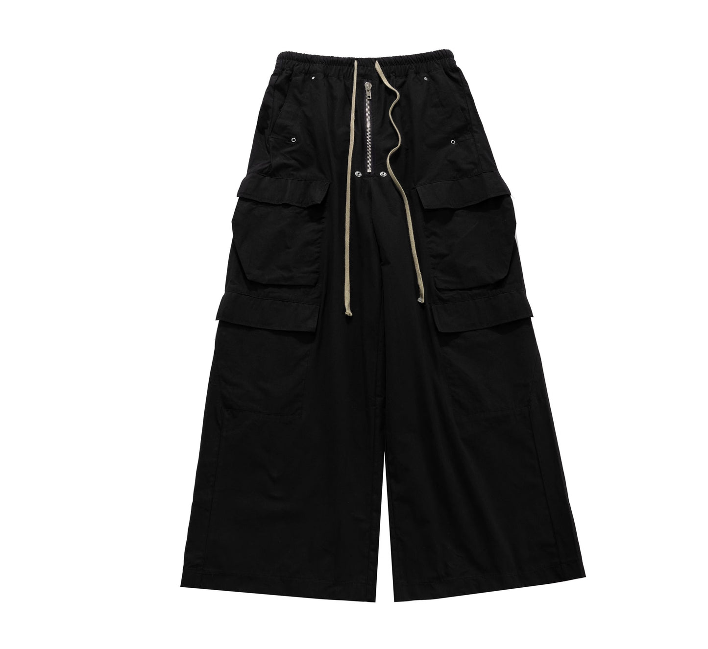 SS25 BLACK BAGGY CARGO DENIM