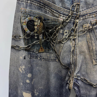 POCKETCHAIN PRINTED DENIM