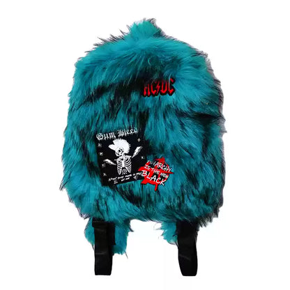 PLUSH FUR BACKPACKS