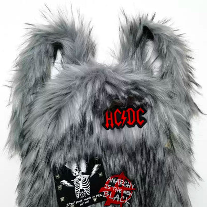 PLUSH FUR BACKPACKS