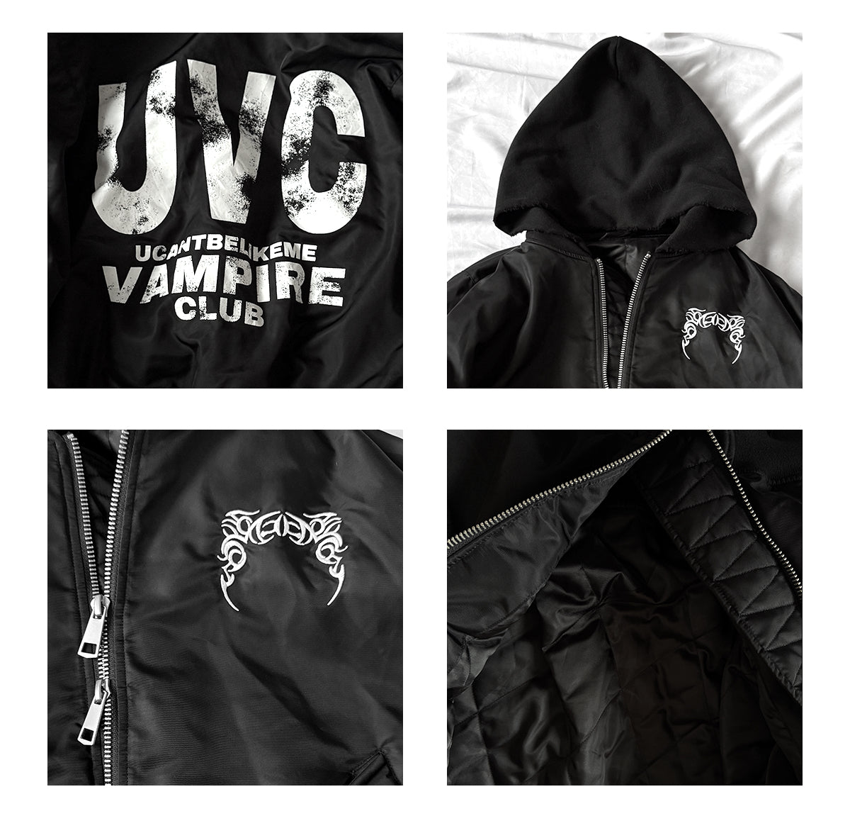 "UVC" EMBROIDERED LOGO BOMBER