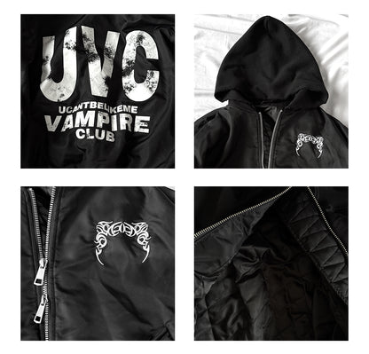 "UVC" EMBROIDERED LOGO BOMBER
