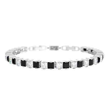 ASSORTED PRINCESS CUT DIAMOND TENNIS BRACELET