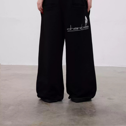 "MAURAUDER" DOUBLE WAISTED EMBROIDERED SWEATS