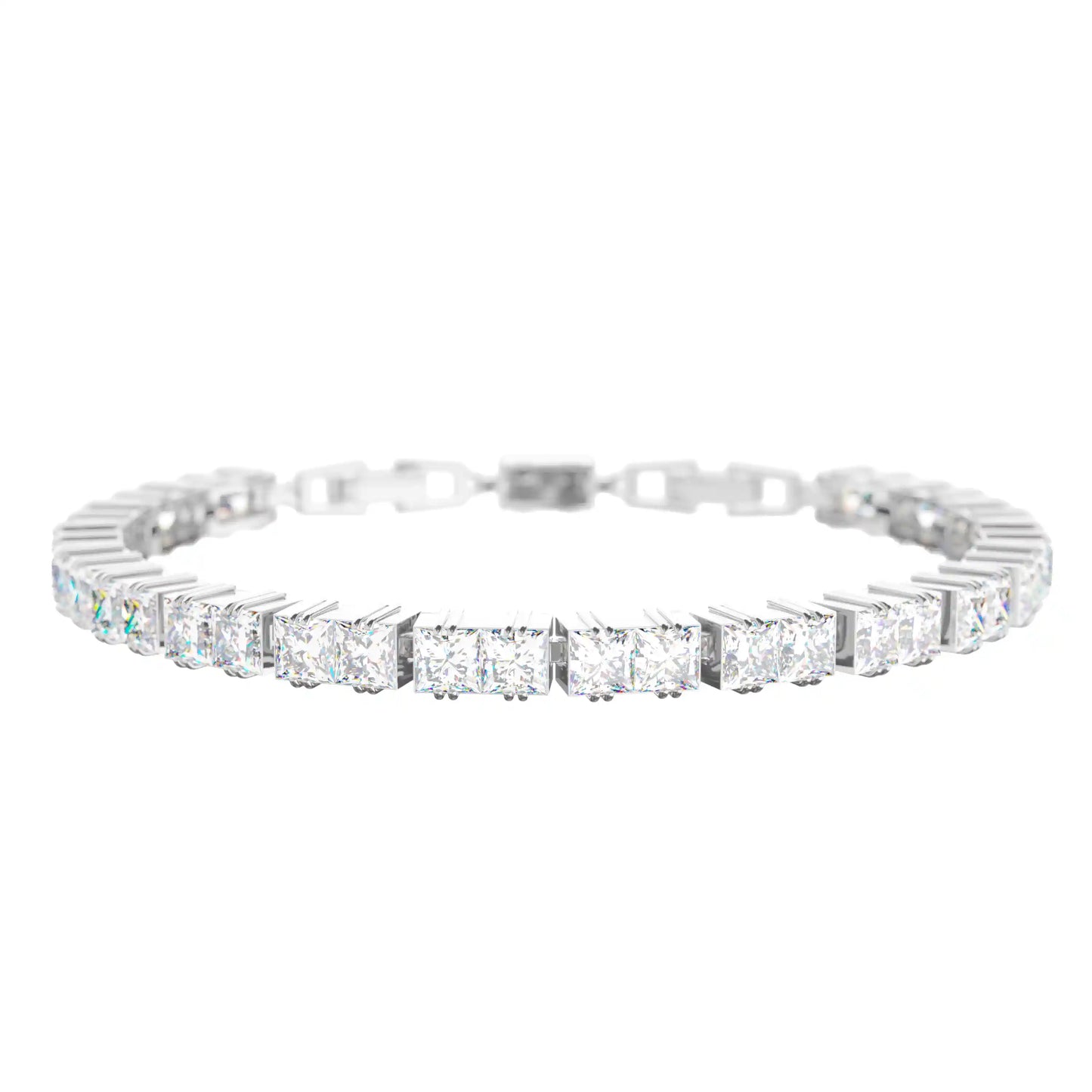 ASSORTED PRINCESS CUT DIAMOND TENNIS BRACELET