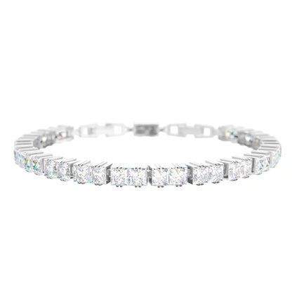 ASSORTED PRINCESS CUT DIAMOND TENNIS BRACELET