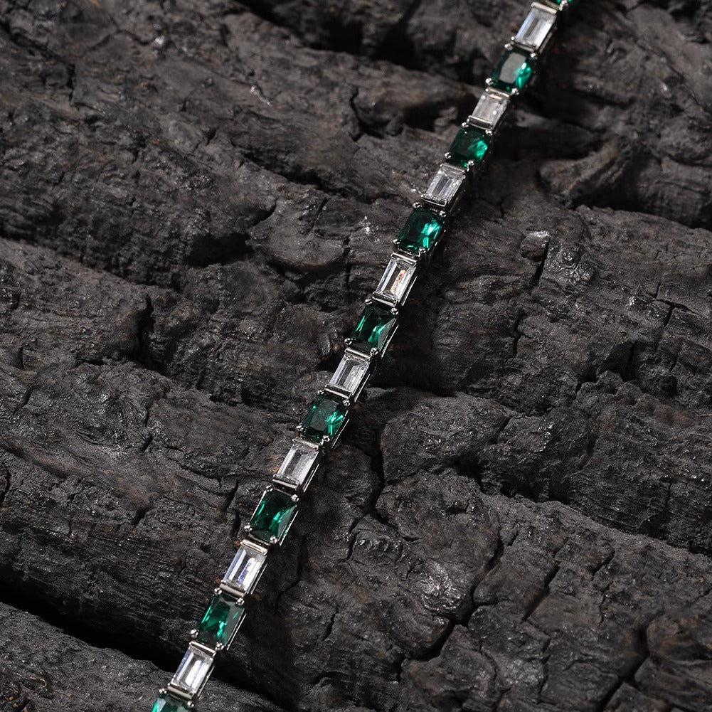 "EMERALD" BAGUETTE-CUT TENNIS BRACELET