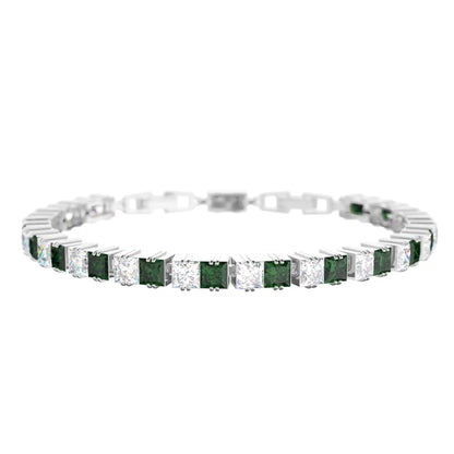 ASSORTED PRINCESS CUT DIAMOND TENNIS BRACELET