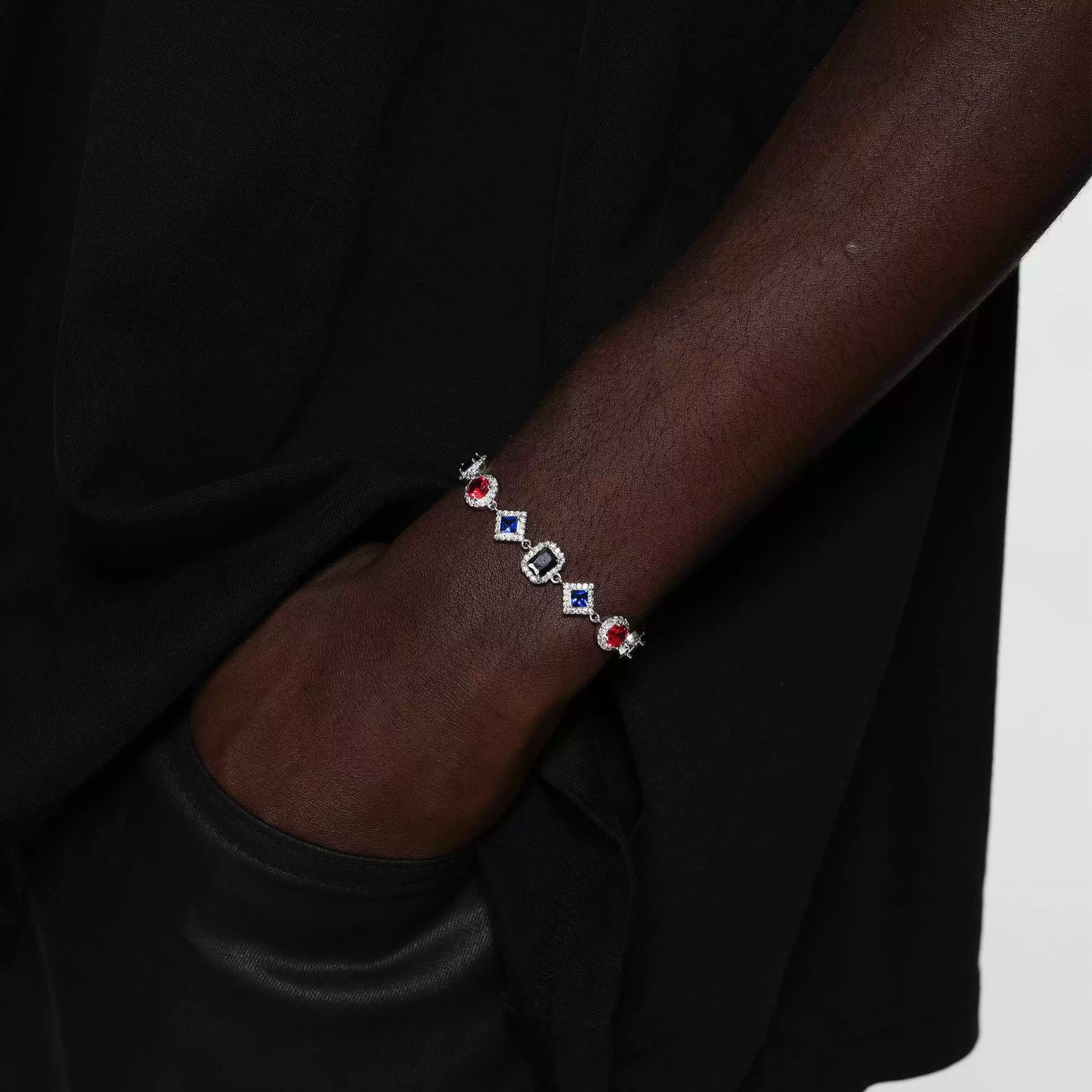 "RADIANCE" MULTI-COLOR ROYAL DIAMOND ADJUSTABLE BRACELET