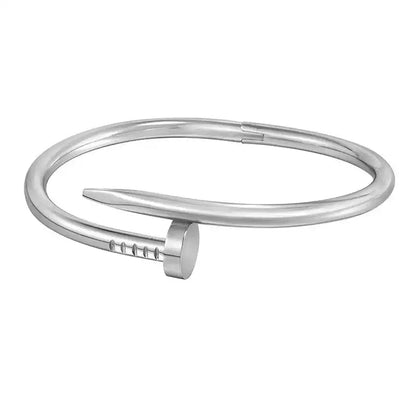 SILVER AND GOLD NAIL BRACELET