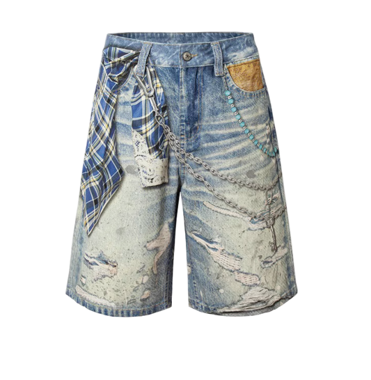 Chained Denim Jorts