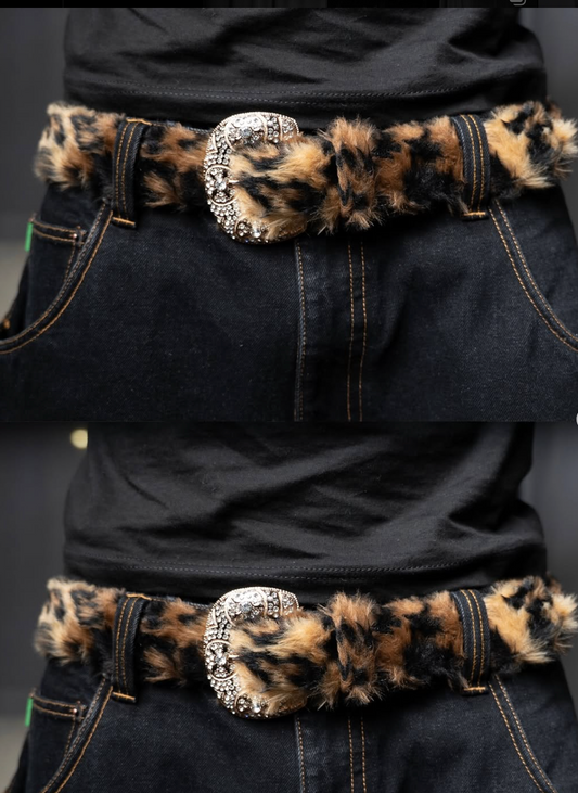 LEOPARD PLUSH BELT