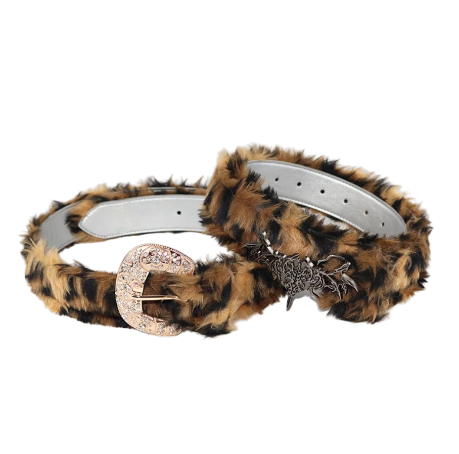 LEOPARD PLUSH BELT