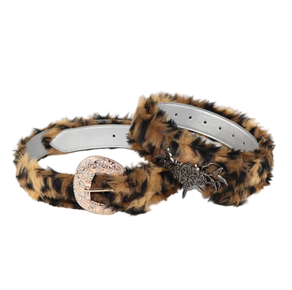 LEOPARD PLUSH BELT