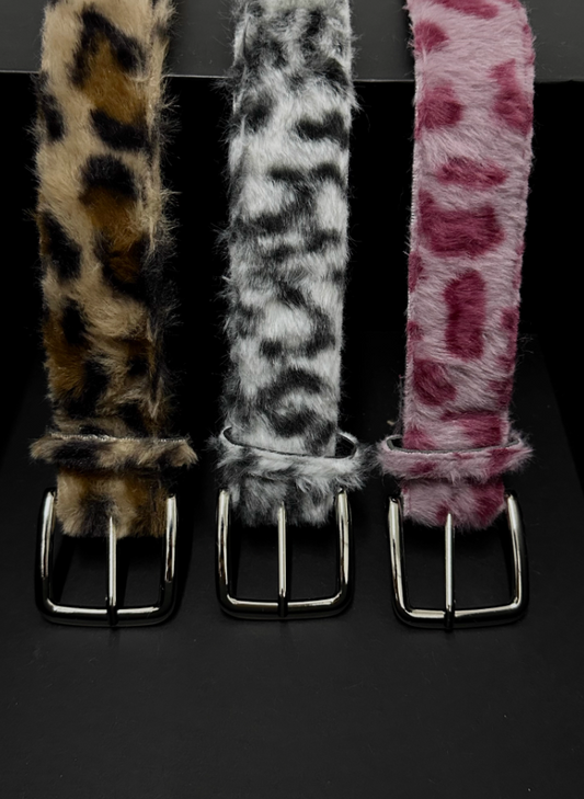 MULTI COLORED LEOPARD PRINT BELTS