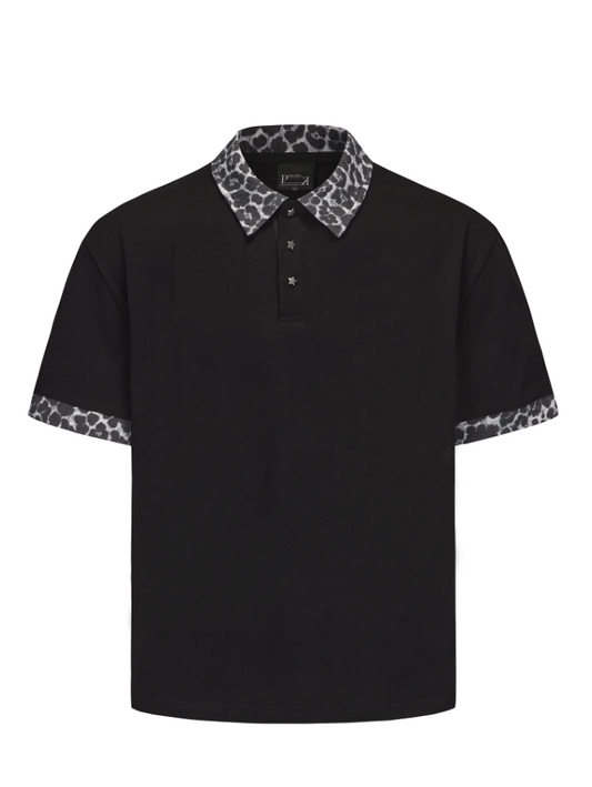 LEOPARD PRINT POLO