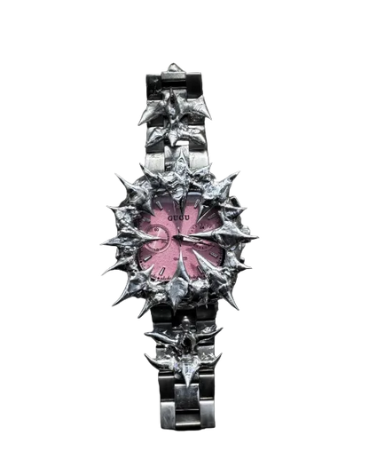 PINK STEEL SPIKE WATCH