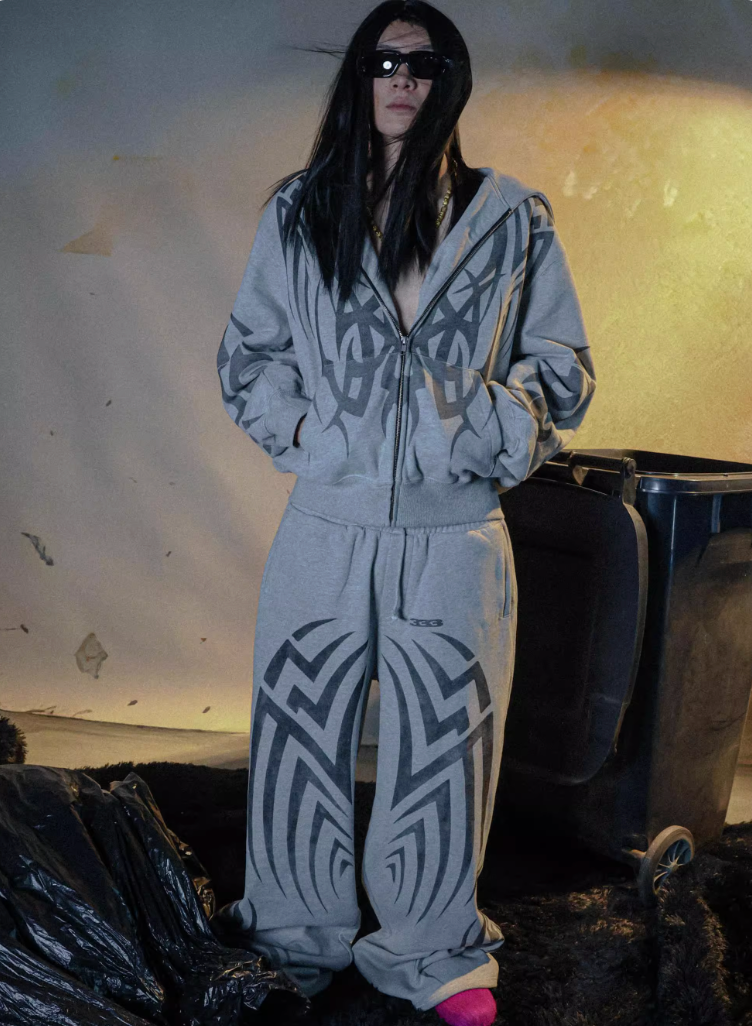 Grey "Cyber" Hoodie