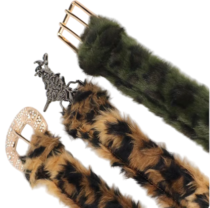 LEOPARD PLUSH BELT