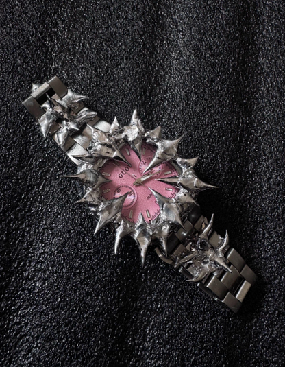 PINK STEEL SPIKE WATCH