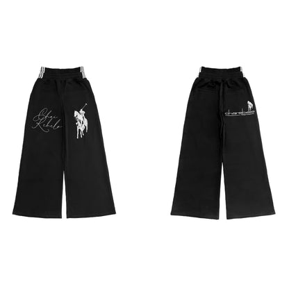 "MAURAUDER" DOUBLE WAISTED EMBROIDERED SWEATS