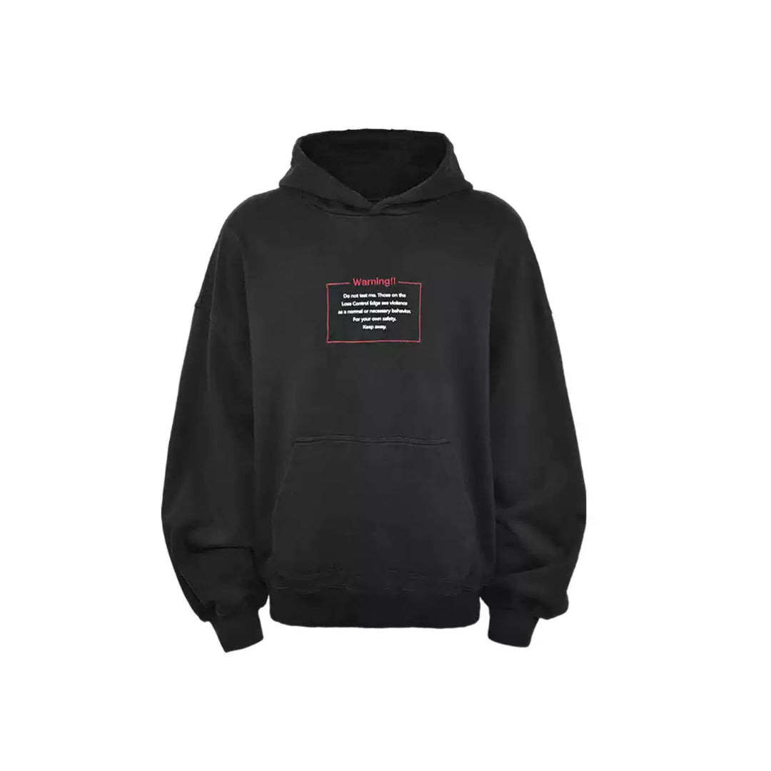 "WARNING" SS25 HOODIE