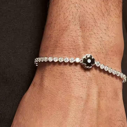 EVIL EYE "CROSSES" TENNIS BRACELET