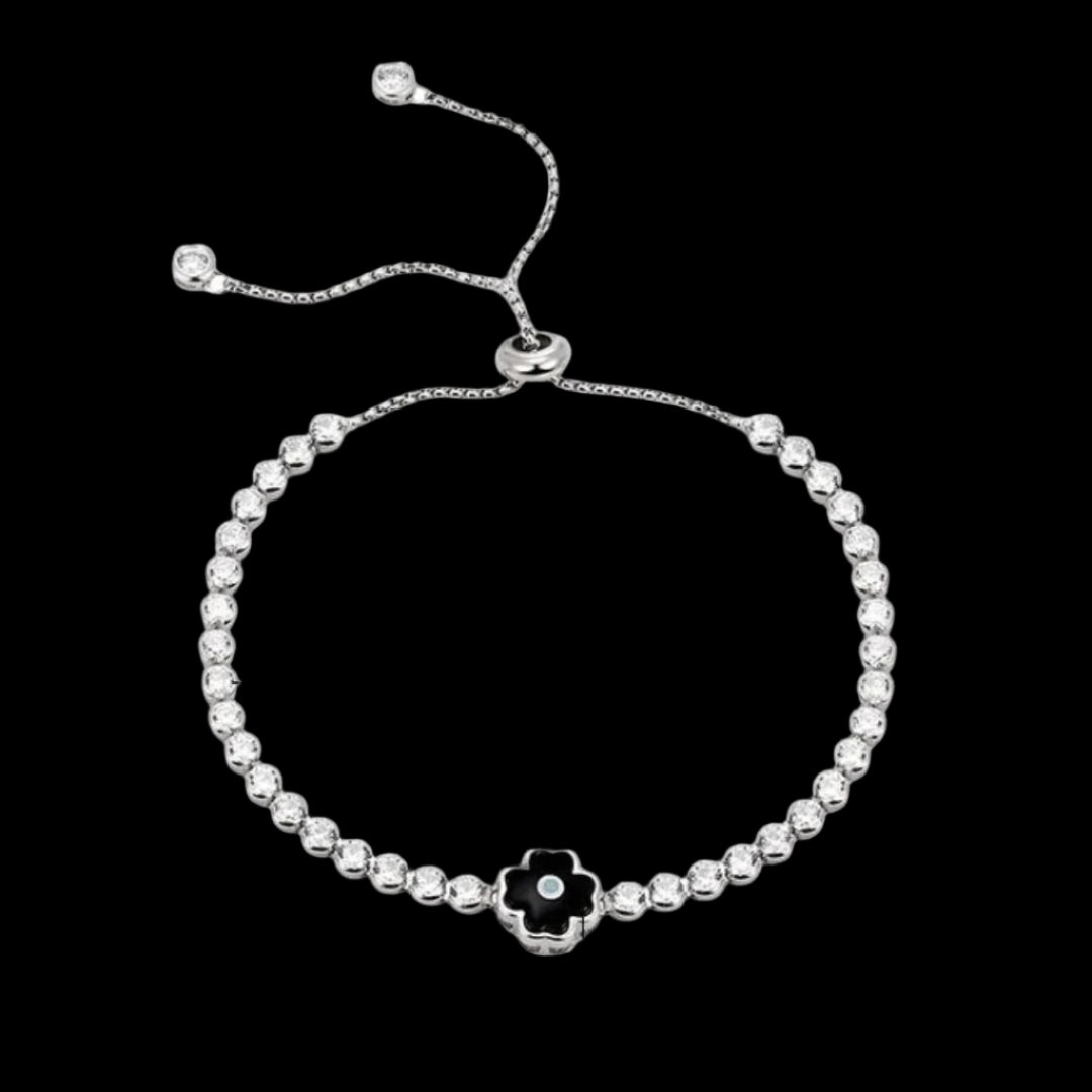 EVIL EYE "CROSSES" TENNIS BRACELET