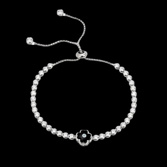 EVIL EYE "CROSSES" TENNIS BRACELET