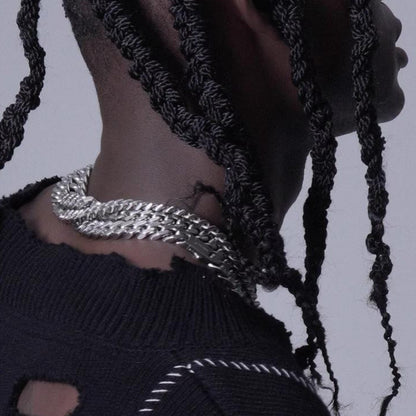 "HOLY" ENGRAVED CUBAN NECKLACE