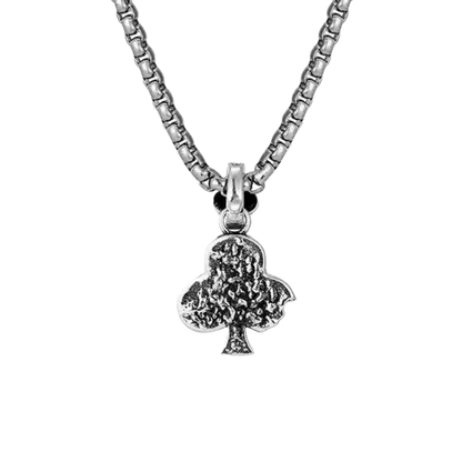 "NOIR CLUB" SILVER BLACK DIAMOND NECKLACE