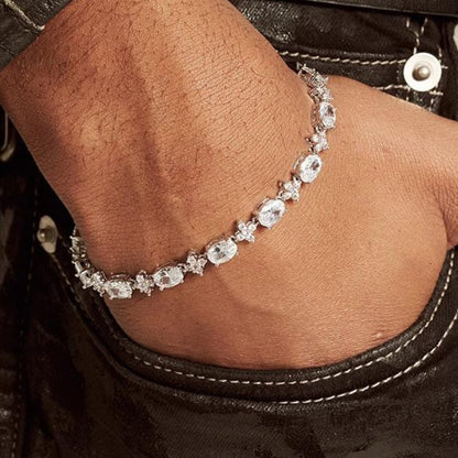 "EXILE" OVAL-CUT SPIKED BRACELET